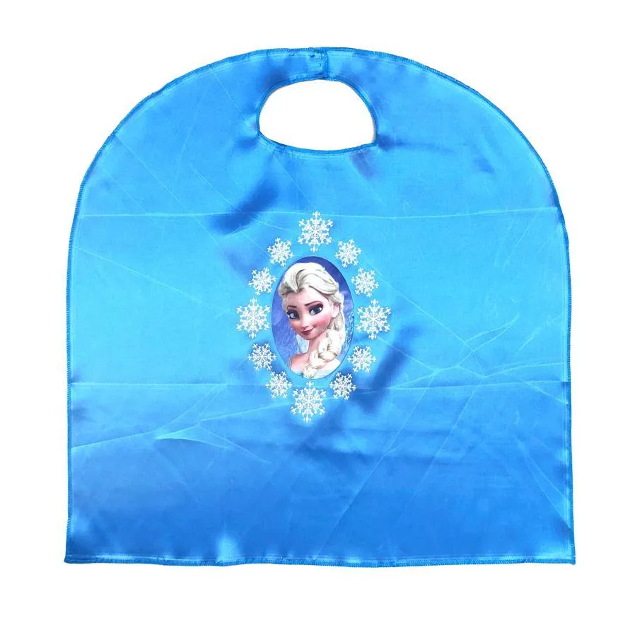 Children's Budget Superhero Satin Cape - Ice Queen Blue