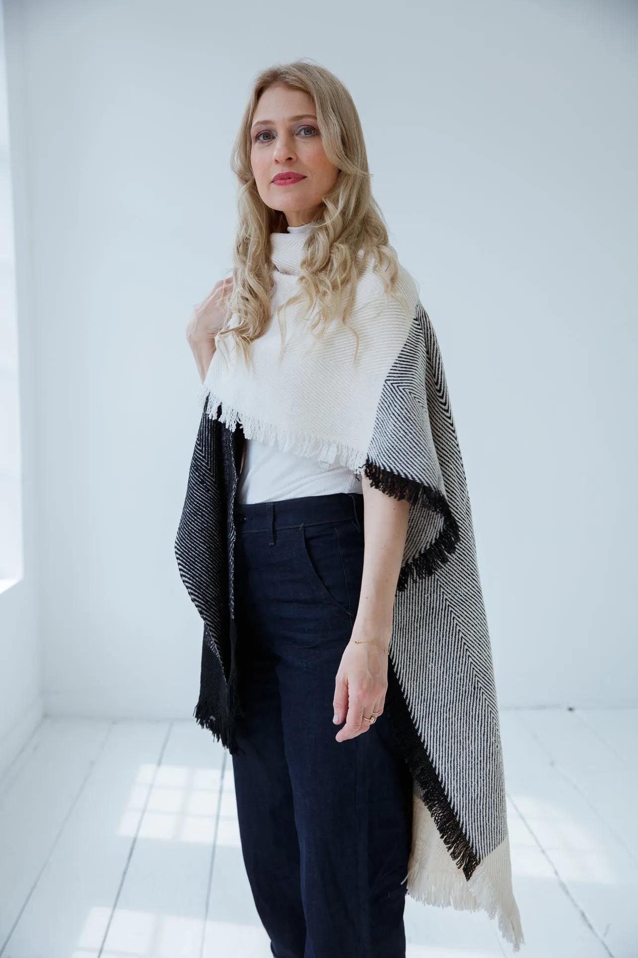 Chunky Wool Cape BEYOND Ruana