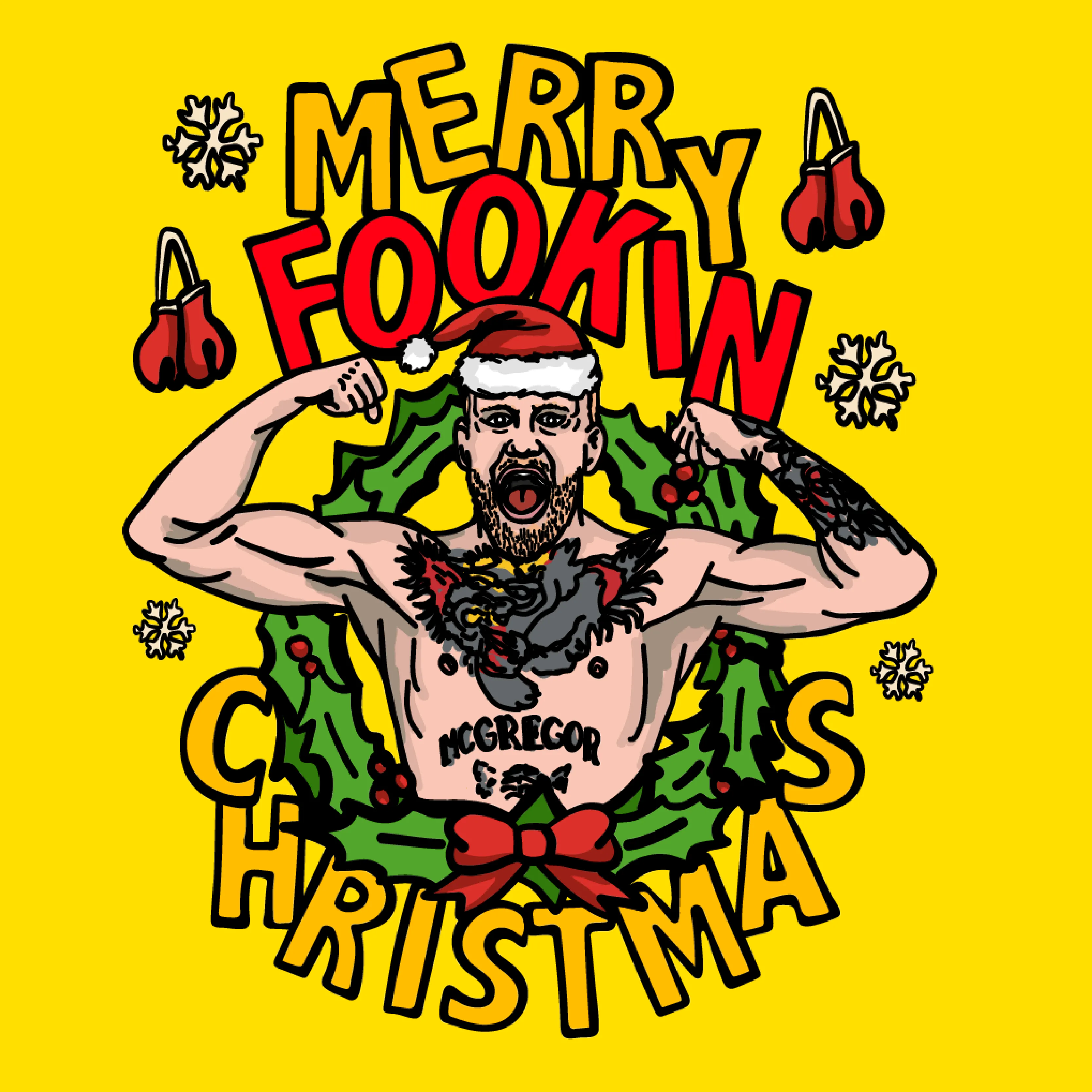 Conor McGregor Christmas 💪🎄 – Women's Crop Top