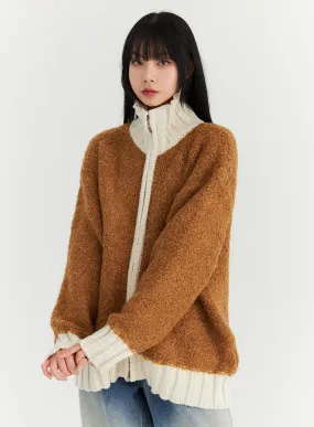 Cozy Oversized Knit Sweater Jacket CN307