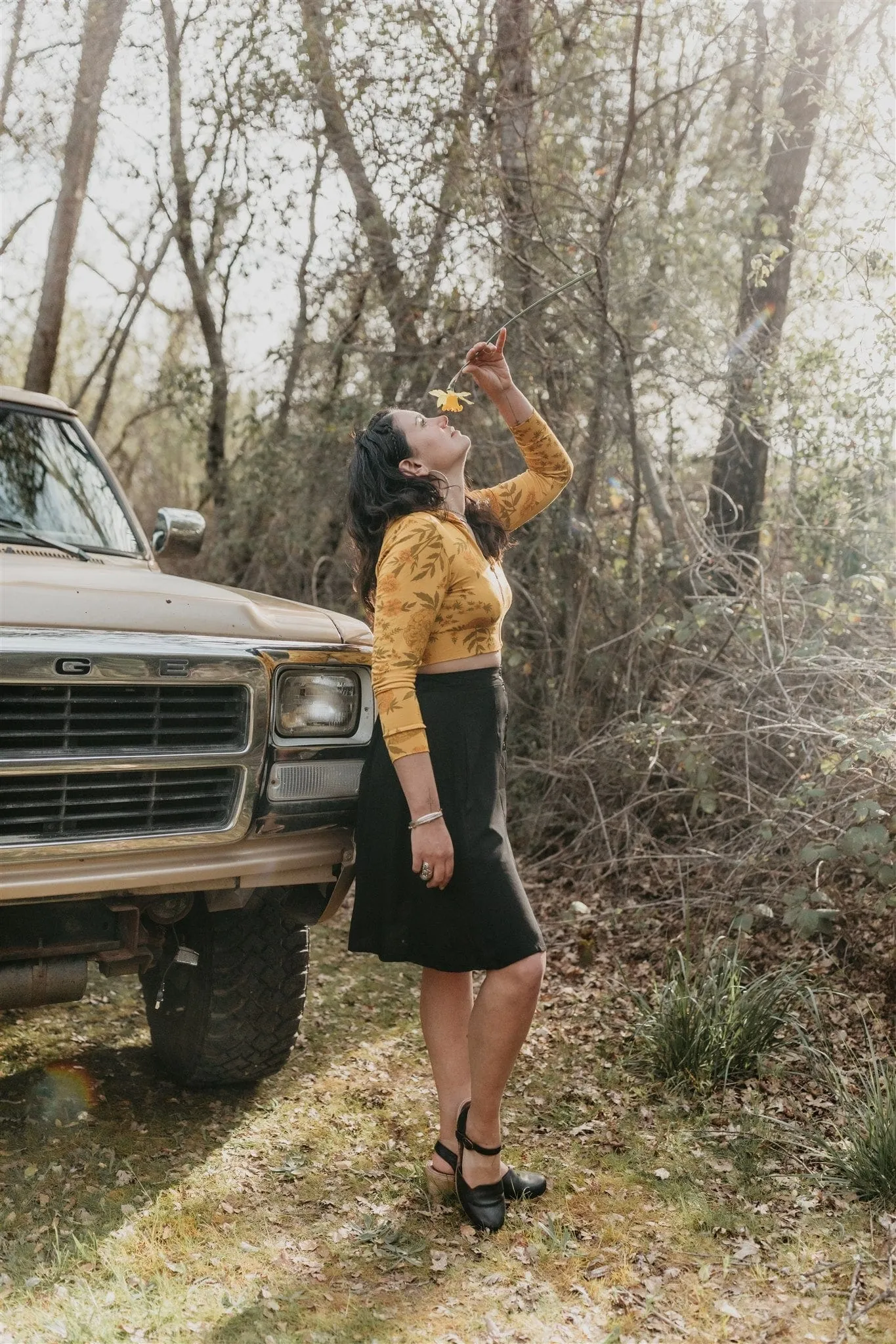 Cropped Hoodie In Sunshine Marigold