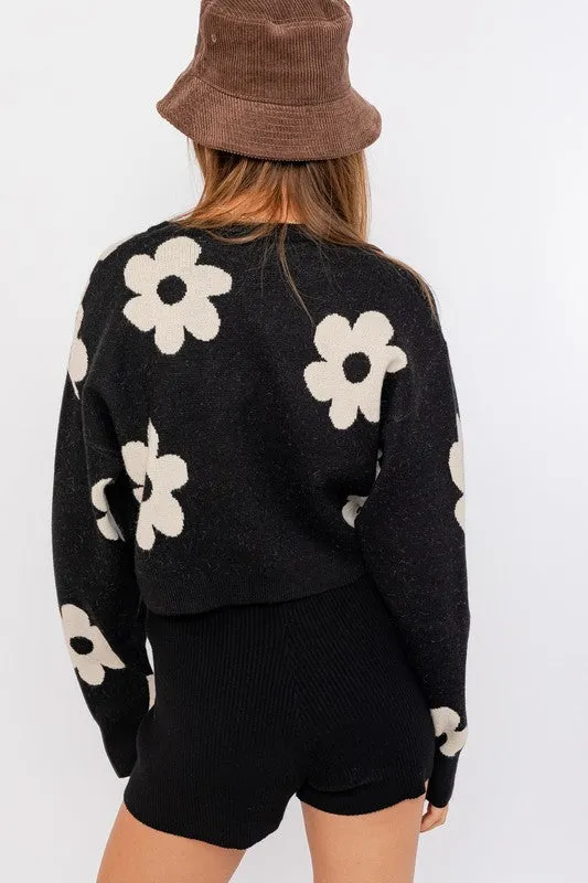 Daisy Days Crop Sweater