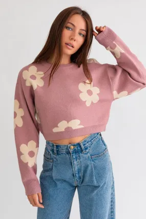 Daisy Days Crop Sweater