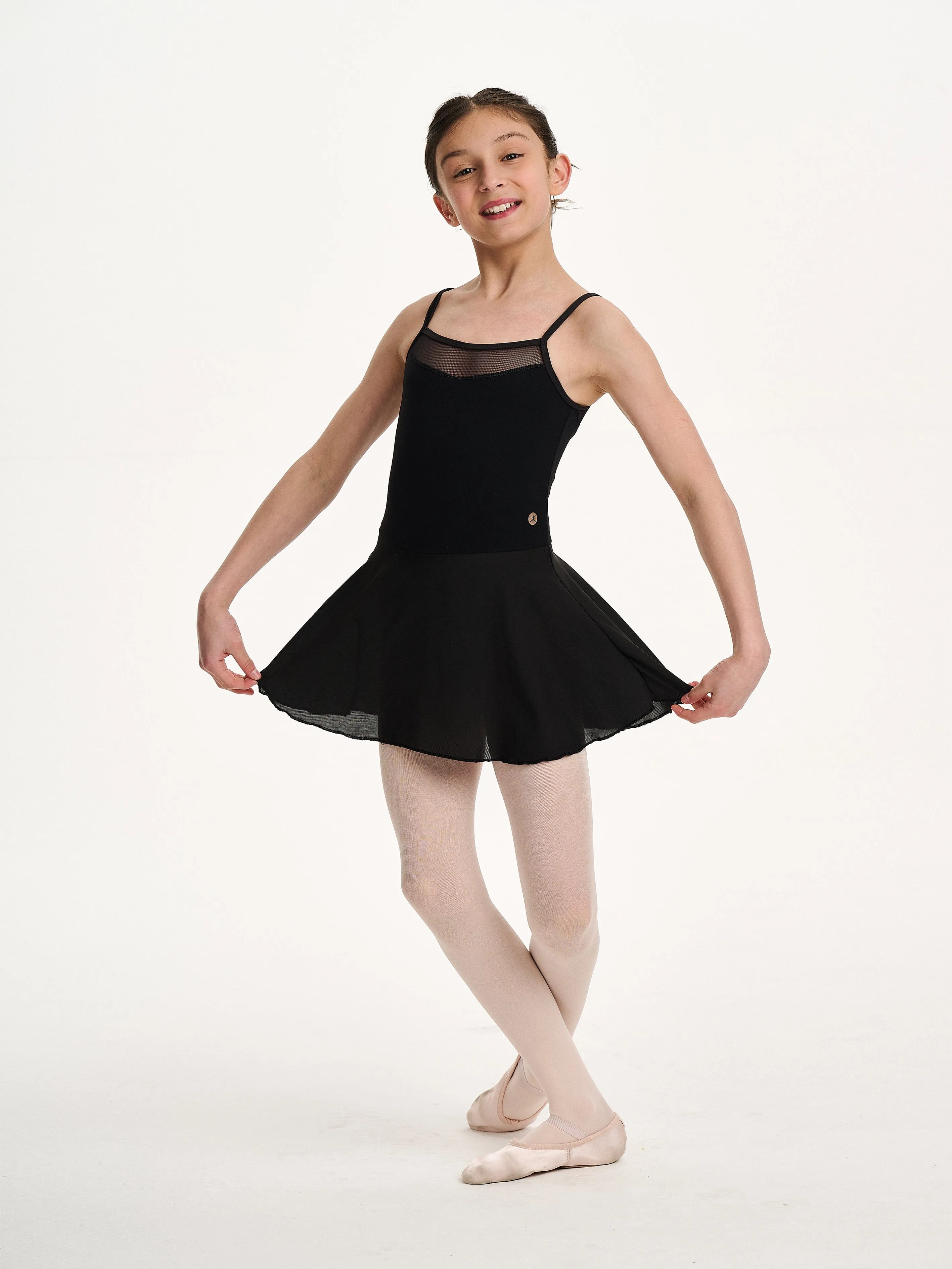 Danskin Girls Plie Leotard With Skirt in Black