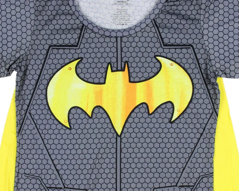 DC Comics Batman Suit Up Sublimated Juniors Caped T-Shirt