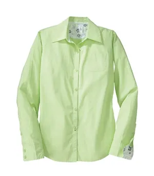 District Threads - Ladies Brushed Cotton Shirt with Pocket.  DT401