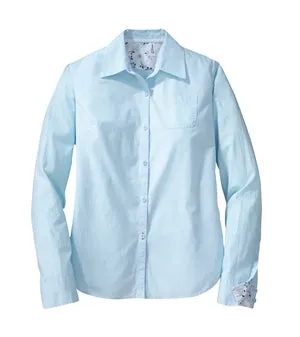 District Threads - Ladies Brushed Cotton Shirt with Pocket.  DT401