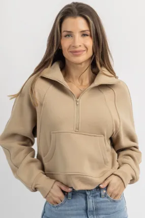 DOVE OAT HALF-ZIP PULLOVER