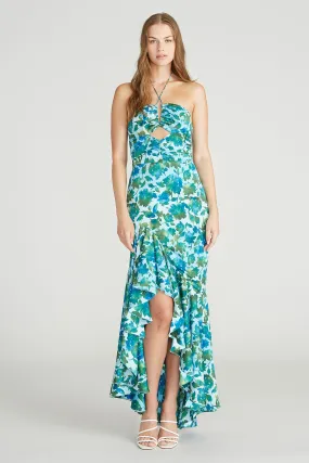 Edie High Low Tie Neck Gown