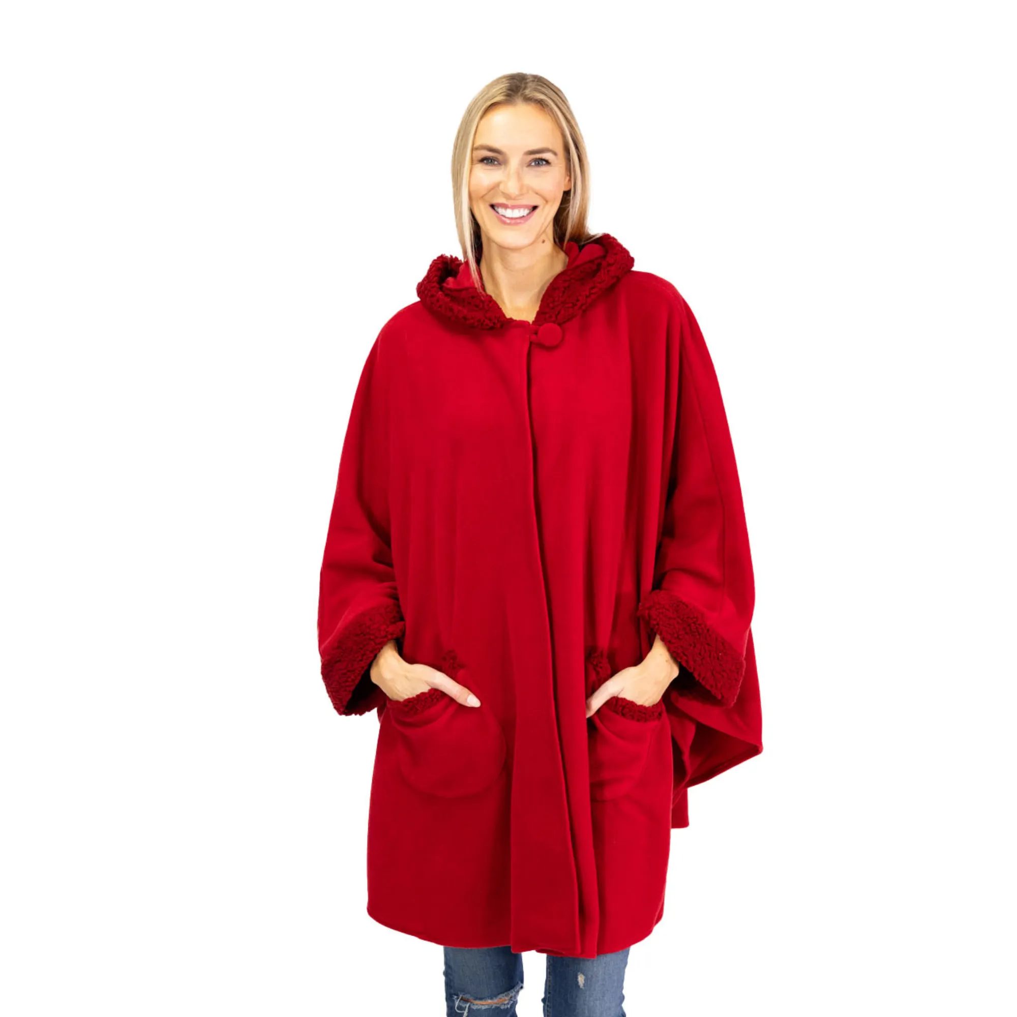 Emily Sherpa Trimmed Cozy Coat and Glove Set