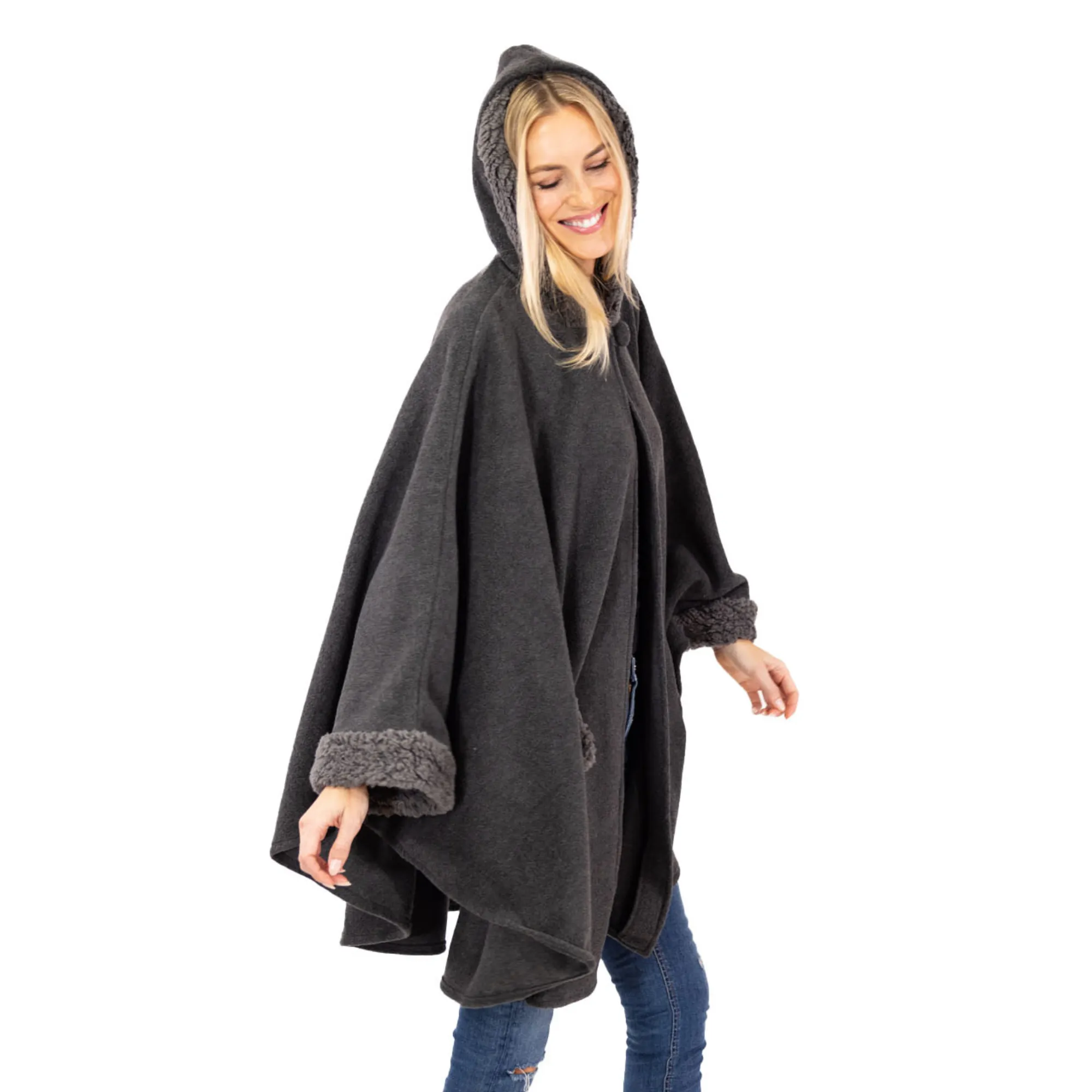 Emily Sherpa Trimmed Cozy Coat and Glove Set