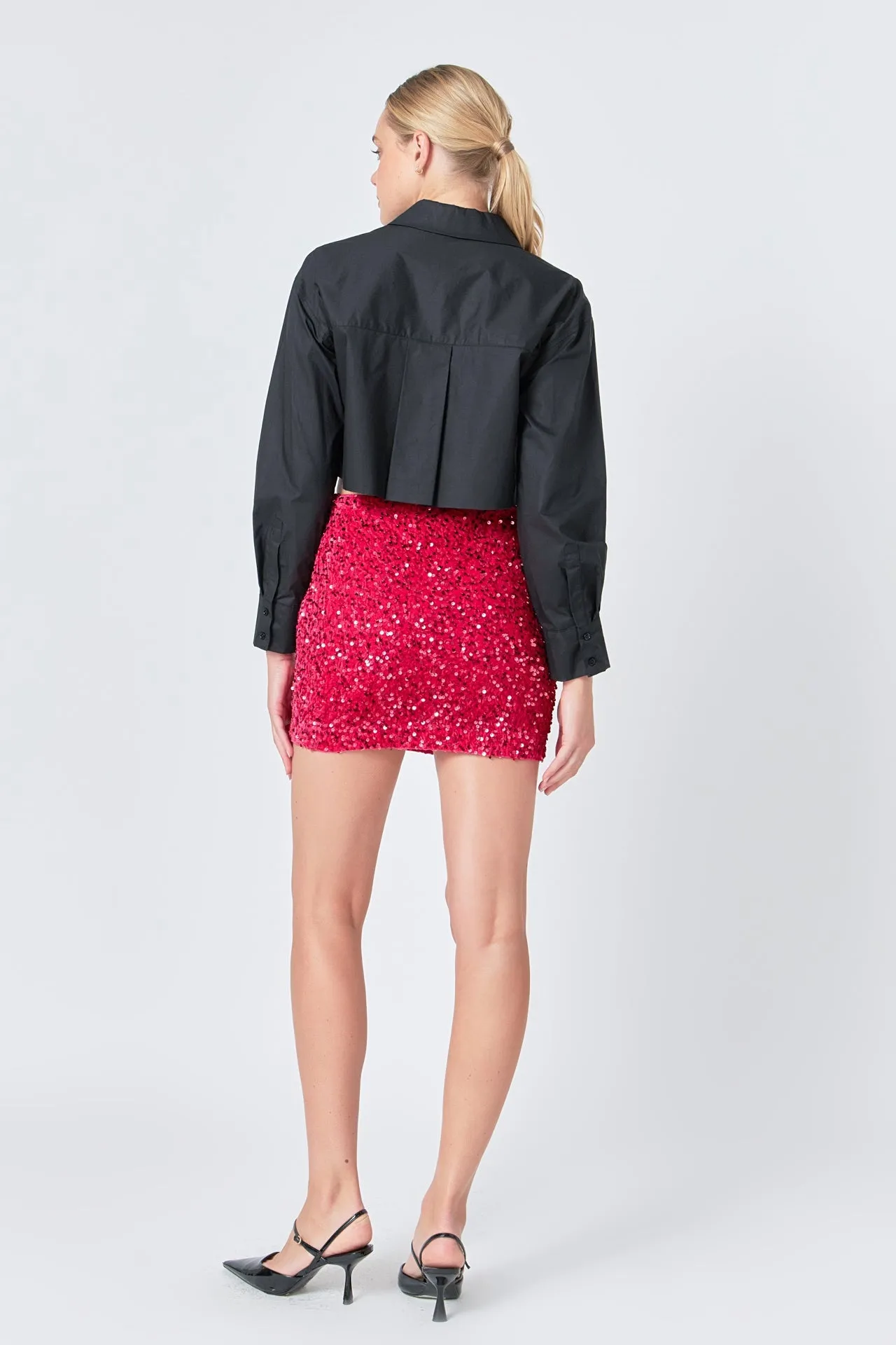 Endless Rose - Sequins  Velvet Skirt