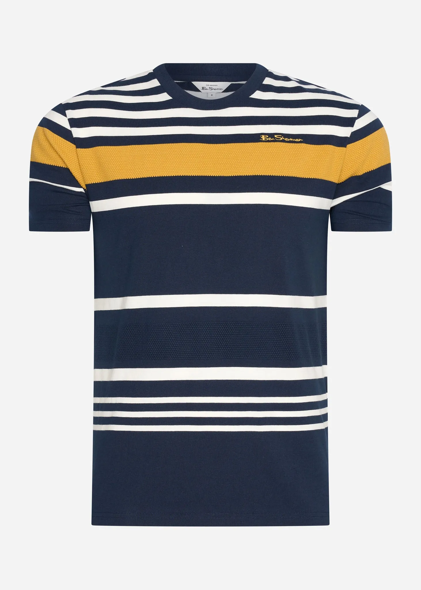 Engineered stripe tee - dark navy