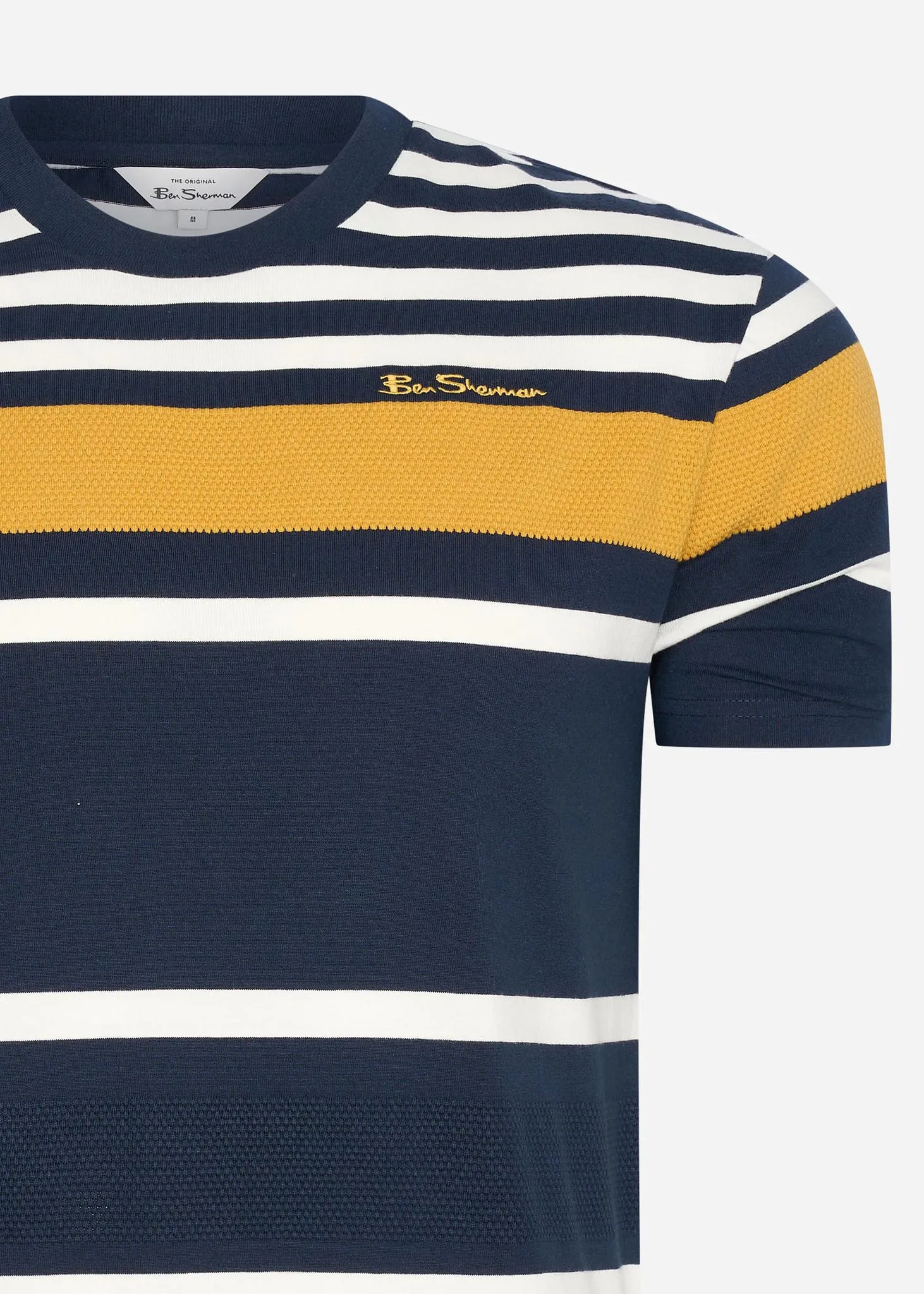 Engineered stripe tee - dark navy