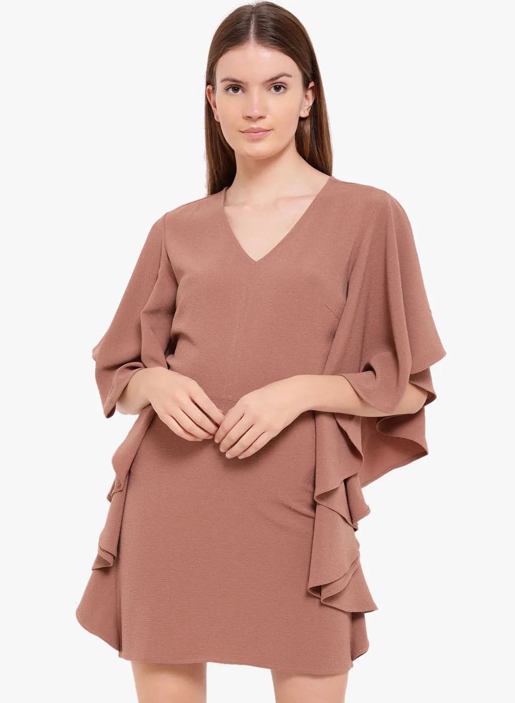 Fiorella Cape Sleeve Mini Dress