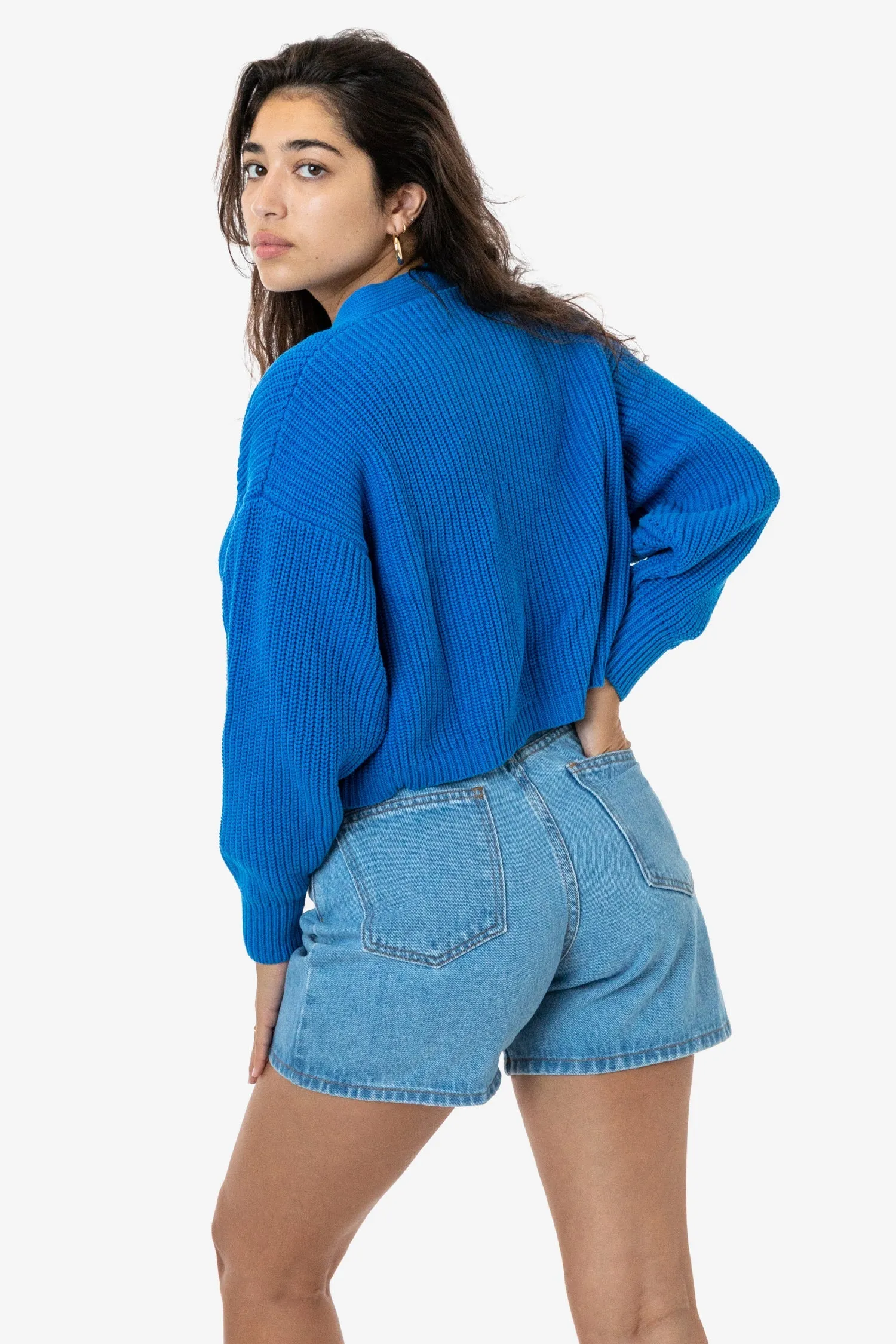 FM35GD - Fisherman Cropped Cardigan