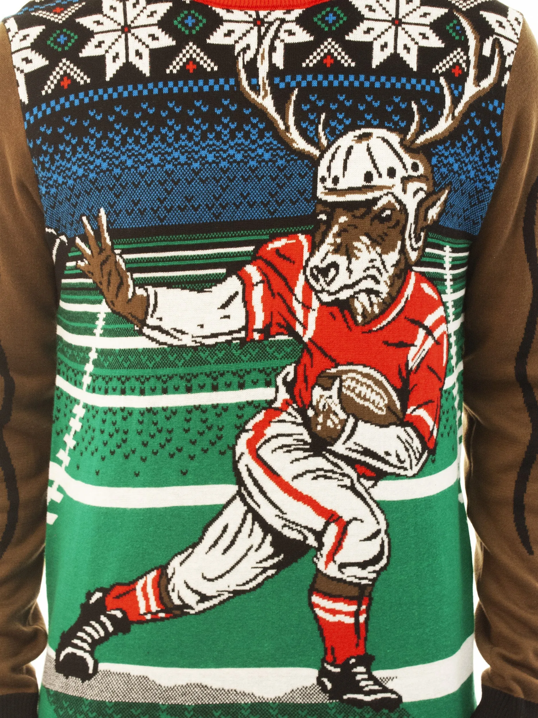 Football Reindeer Ugly Christmas Sweater - Best Xmas Gifts 2022 For Him Or Her