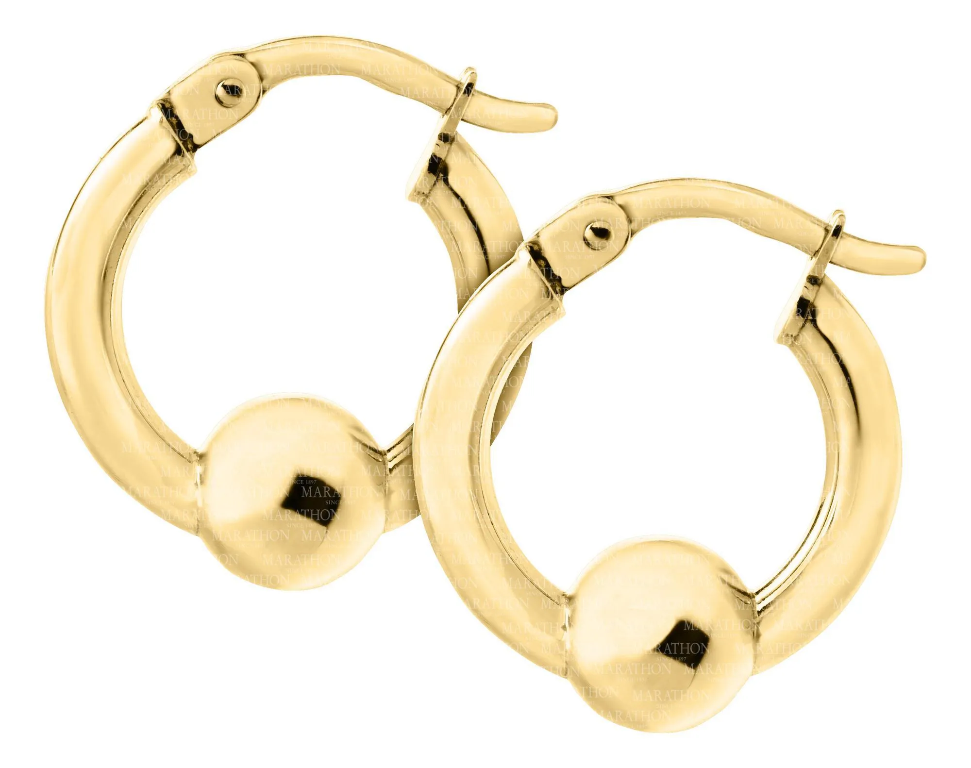 Genuine 14k Yellow Gold Cape Cod Hoop Earring