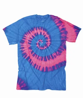 gildan tie-dye youth tides/waves tee - neon berry (m)