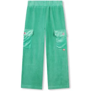 Girls Green Velvet Trousers