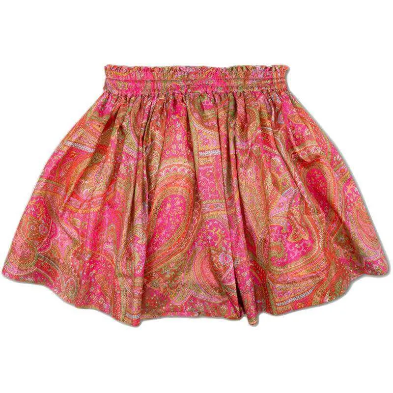 Girls Pink Paisley Shield Skirt