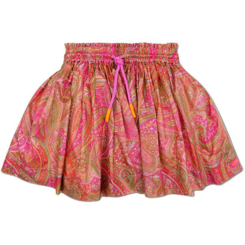 Girls Pink Paisley Shield Skirt