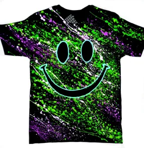 GRIN T-SHIRT BLACK/GREEN/PURPLE