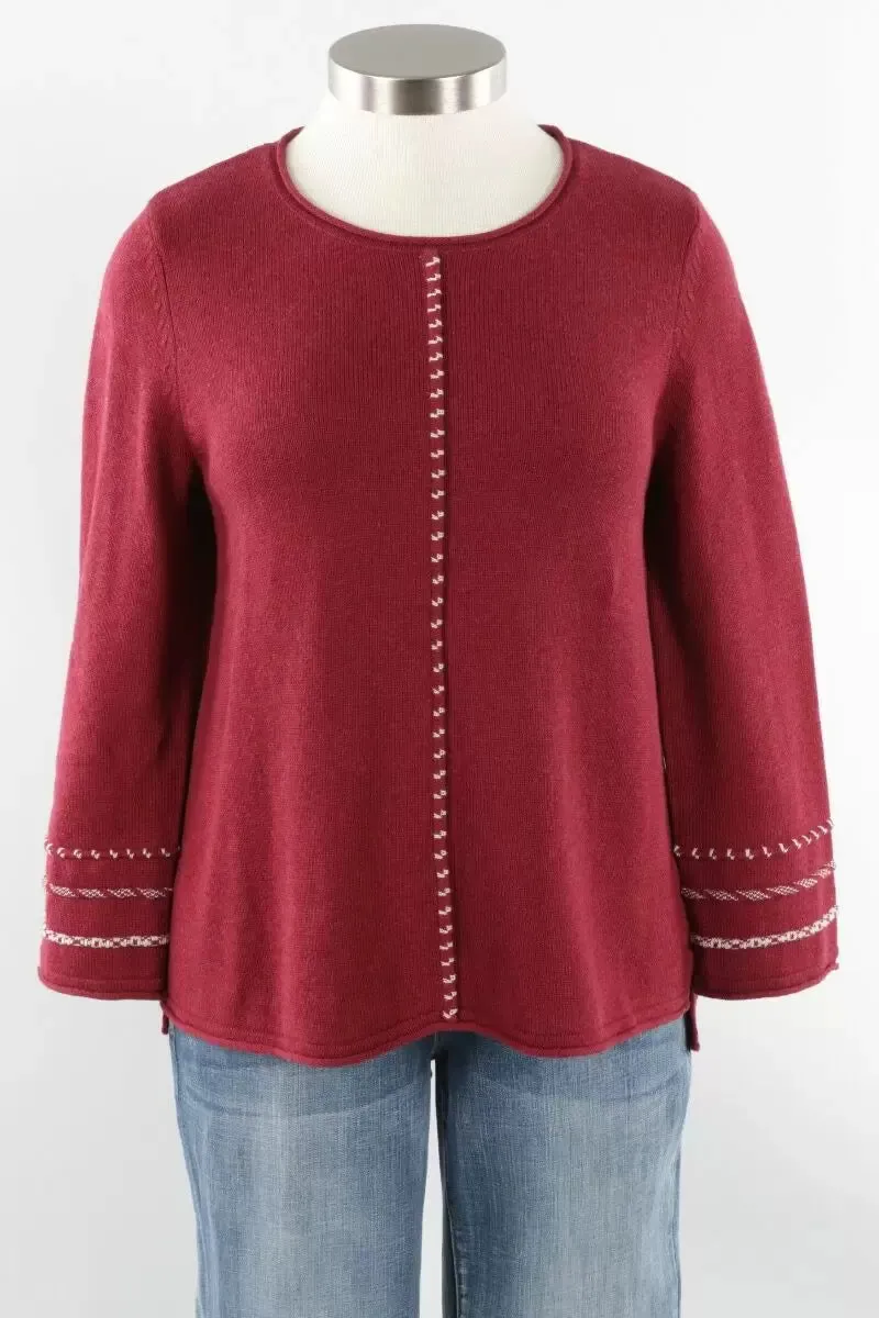 Habitat Sale, 83019 Roll Trim Crew Sweater 60% Off Regular Price