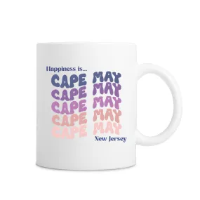 Happiness Is Cape May Mug - White