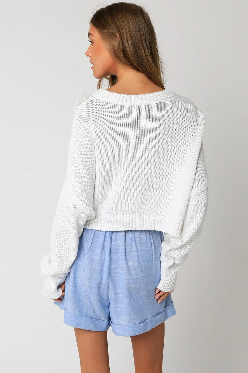 Helen Crewneck Cropped Sweater