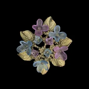 Hydrangea Teller Blue Brooch - Statement