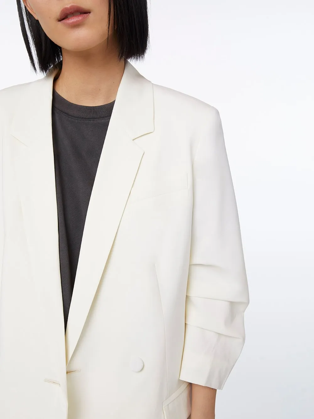 Imaan x FRAME Darted Blazer -- Off White