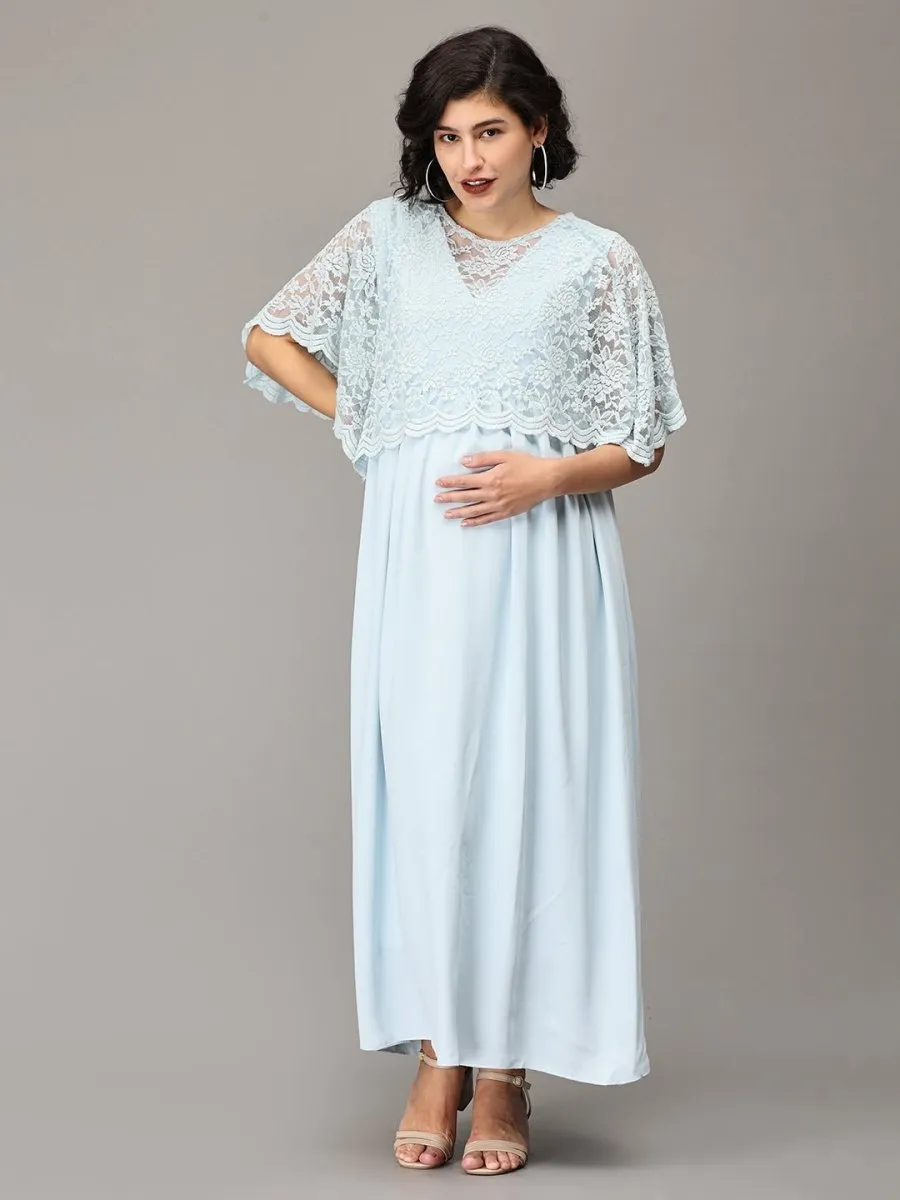 Infinity & Blue-Yond Maternity and Nursing Gown