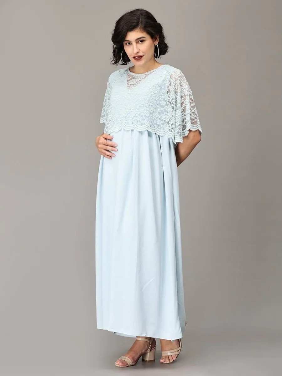 Infinity & Blue-Yond Maternity and Nursing Gown