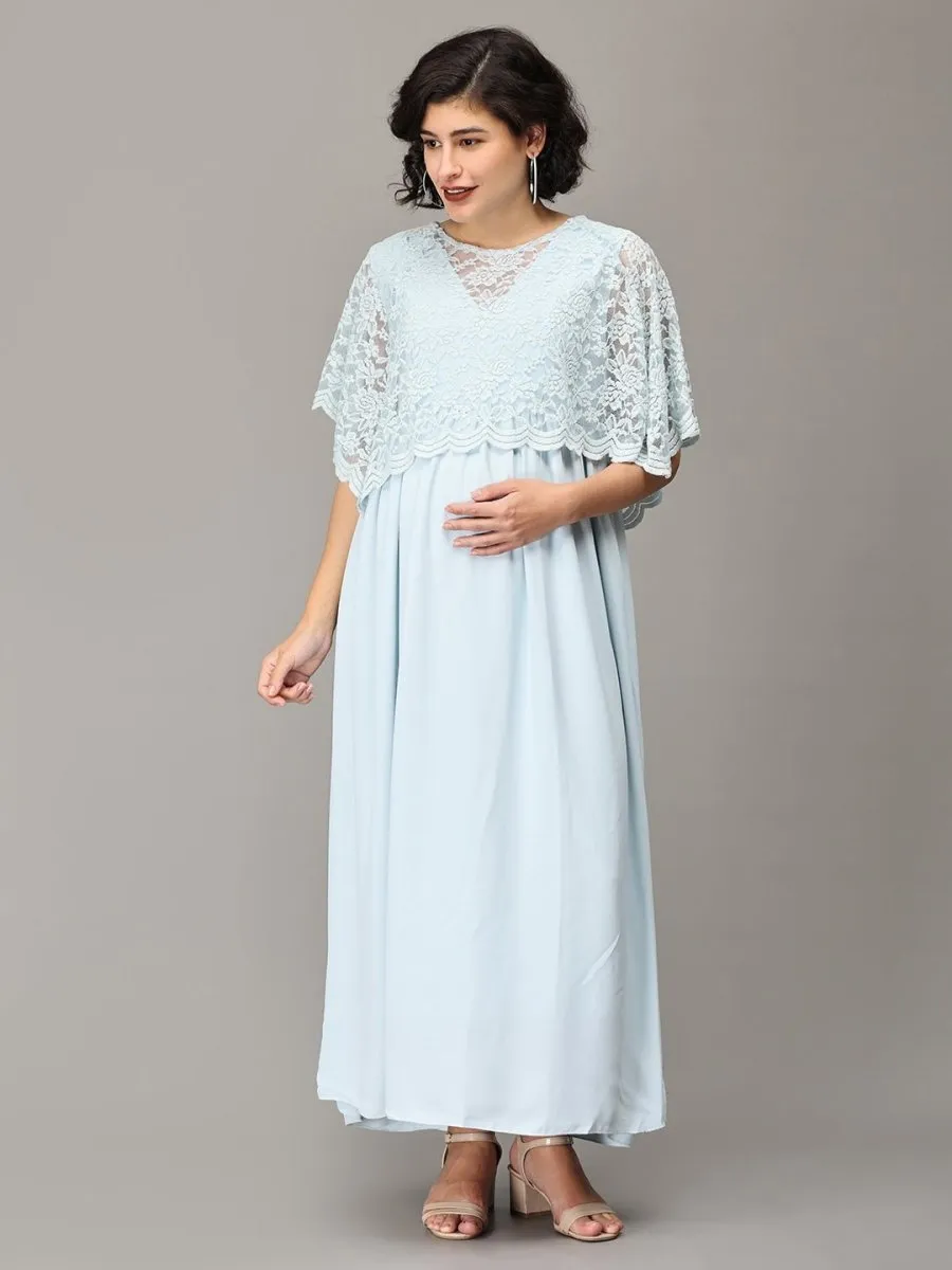 Infinity & Blue-Yond Maternity and Nursing Gown