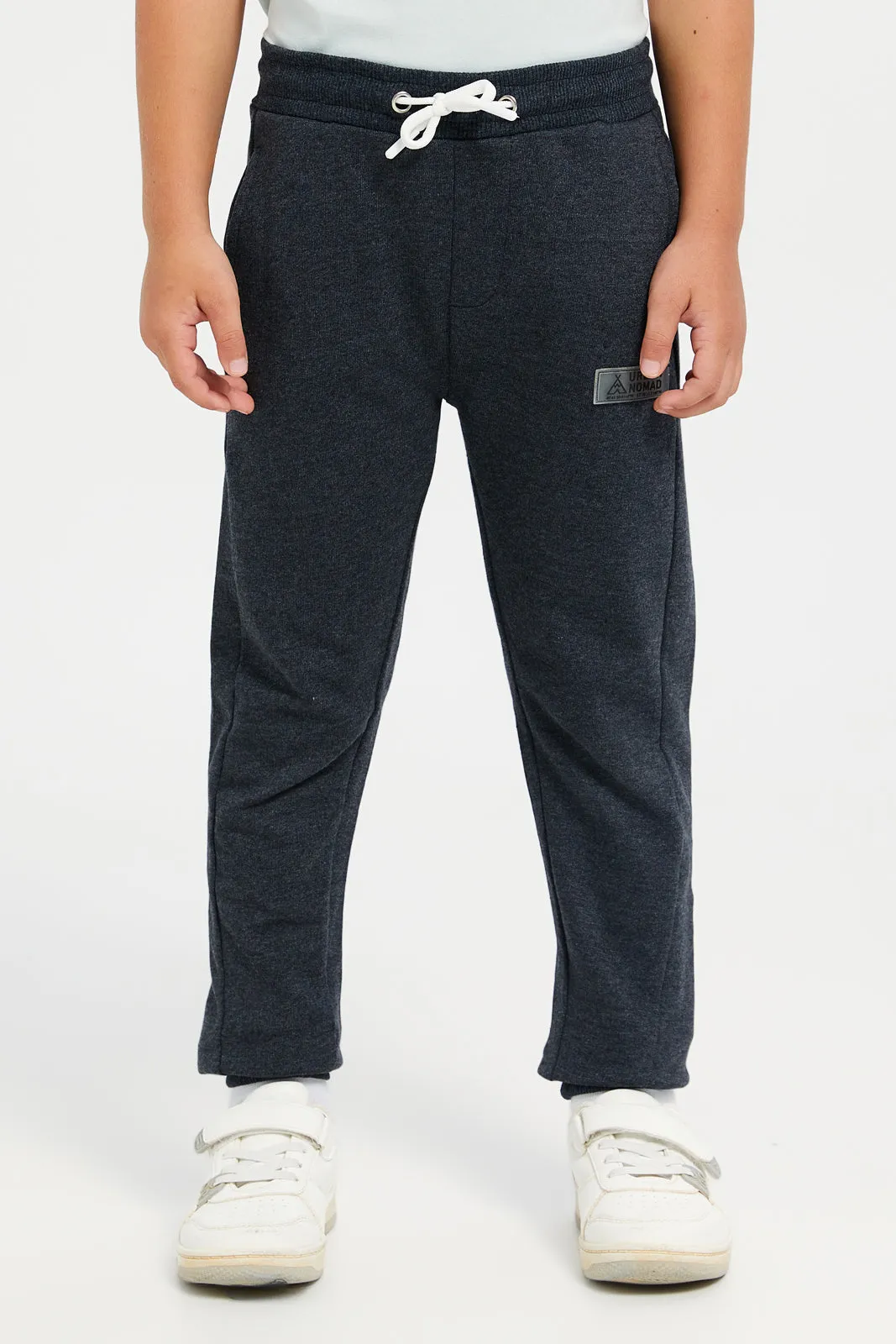 Junior Boys Charcoal Basic Track Pants