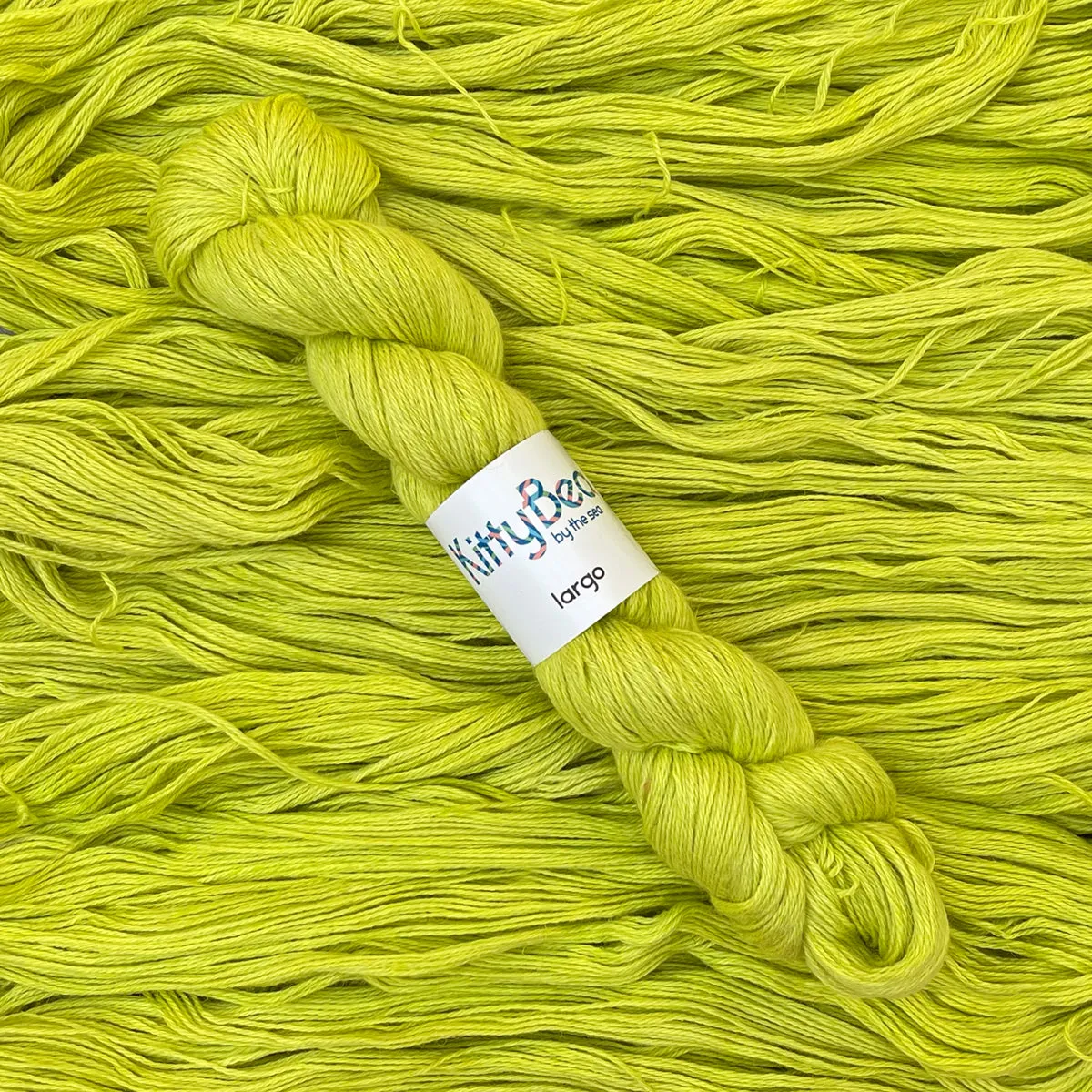 Largo: Alpaca, Linen, Silk Fingering Weight Yarn | Hand-Dyed Skeins | KittyBea by the Sea