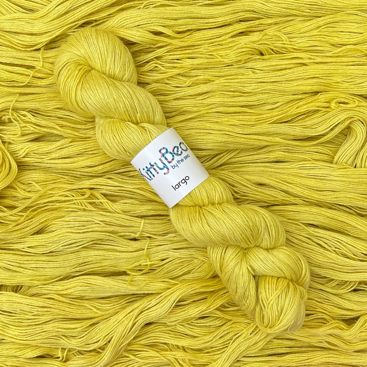 Largo: Alpaca, Linen, Silk Fingering Weight Yarn | Hand-Dyed Skeins | KittyBea by the Sea