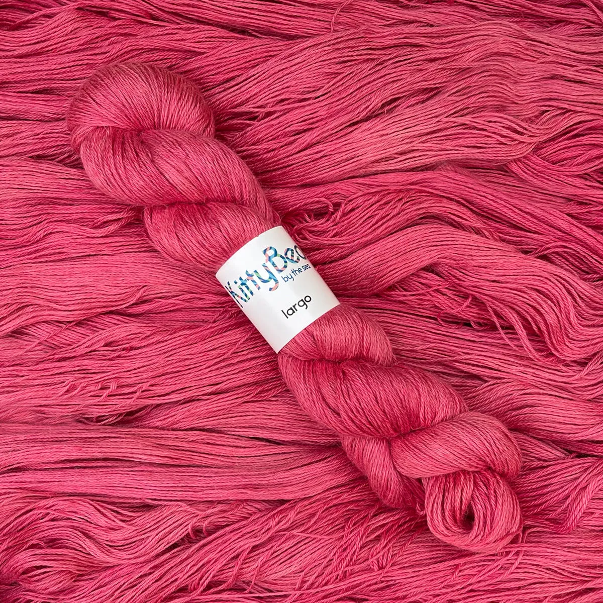 Largo: Alpaca, Linen, Silk Fingering Weight Yarn | Hand-Dyed Skeins | KittyBea by the Sea