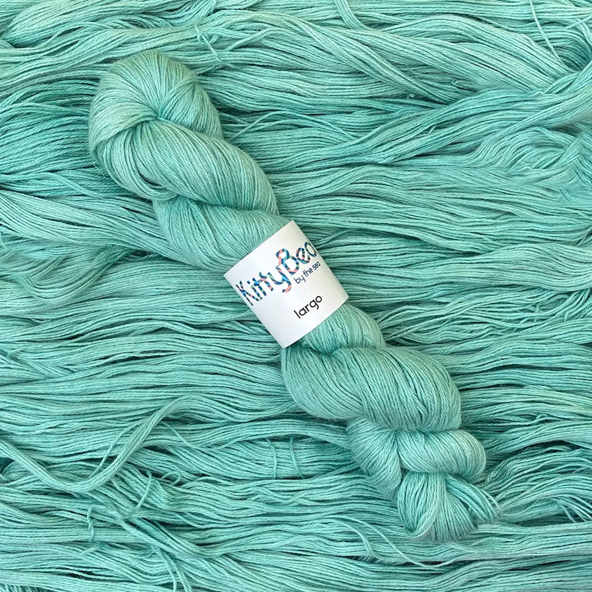 Largo: Alpaca, Linen, Silk Fingering Weight Yarn | Hand-Dyed Skeins | KittyBea by the Sea