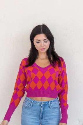 LAUREN FUSCHIA SWEATER