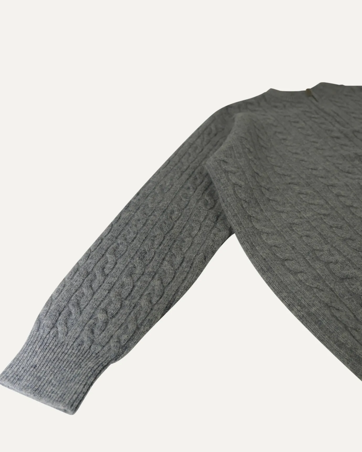 Lovau Old Money Sweater Zip - Light Gray