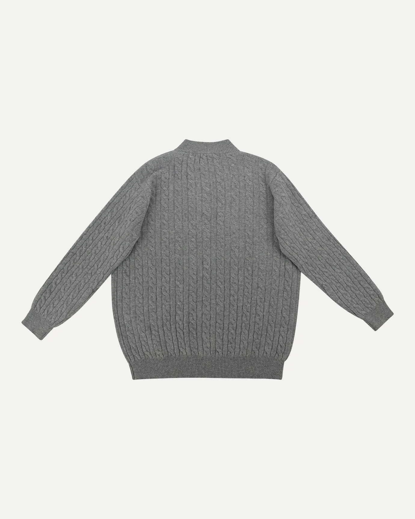 Lovau Old Money Sweater Zip - Light Gray