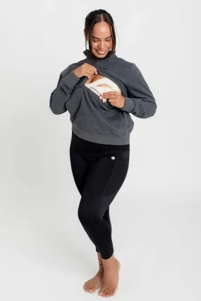 Mama Nursing Jumper - Slate Marle Grey