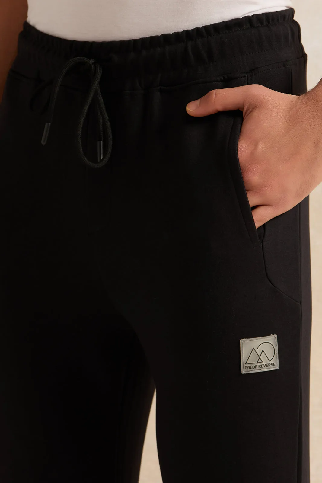 Men Black Lounge Active Pants