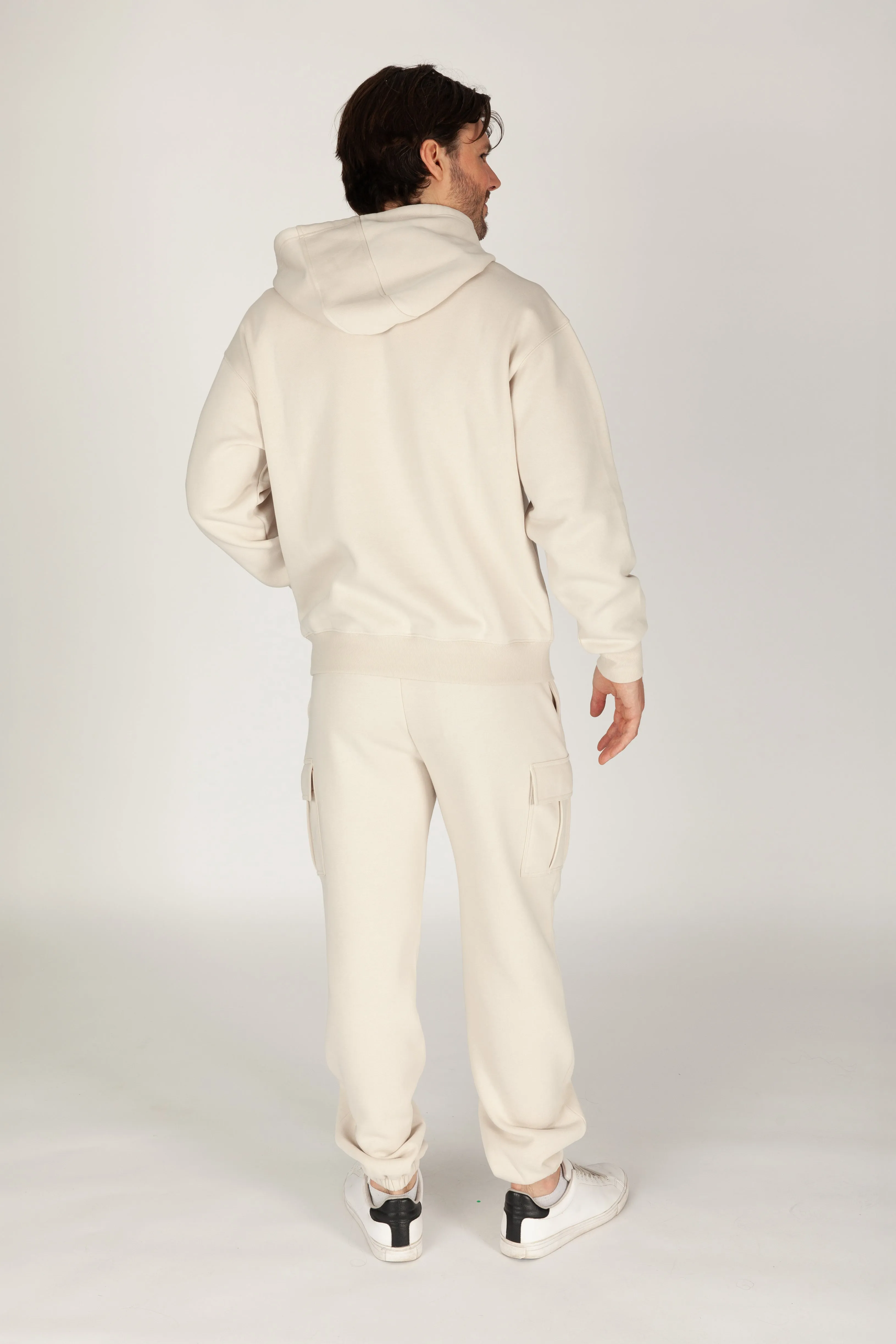 Men's cargo tracksuit in bone