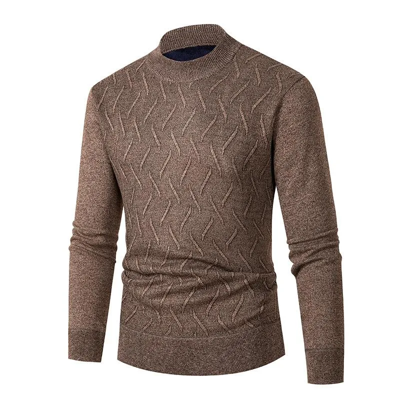 Men's Round Neck Thick Knitted Sweater 66602956YM