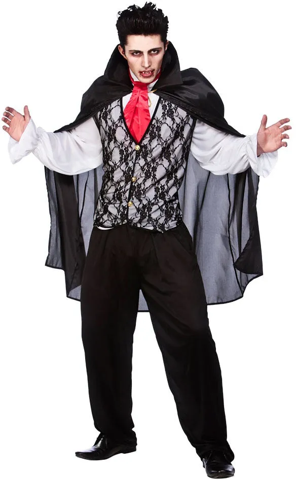 Mens Vampire Prince of Darkness Halloween Costume