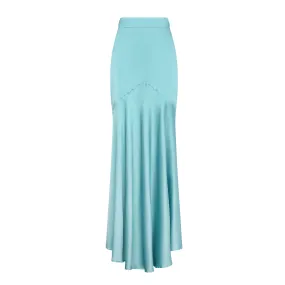 MERMAID SKIRT SILK ELASTANE TURQUOISE 523