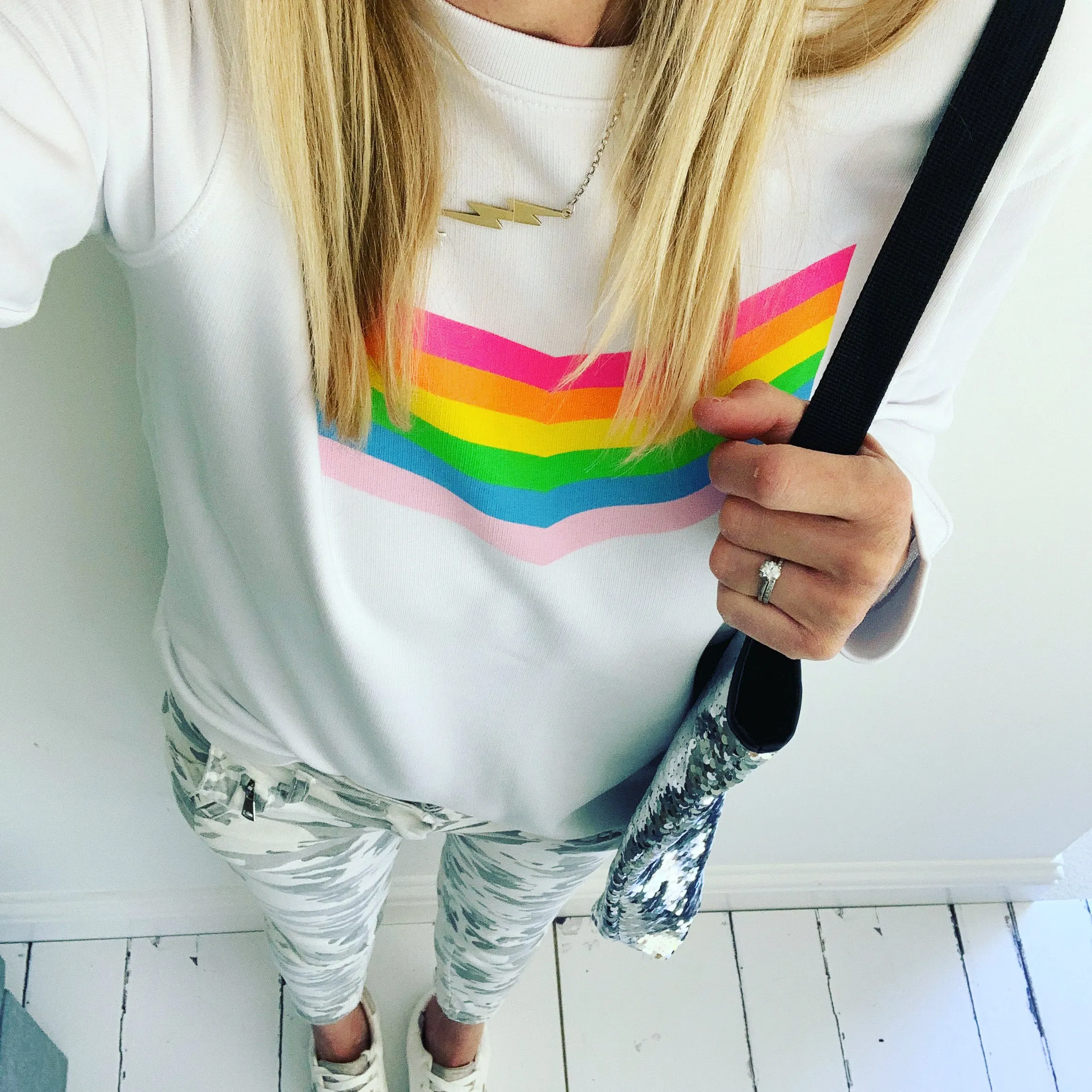 Neon chevron sweatshirt *now half price*